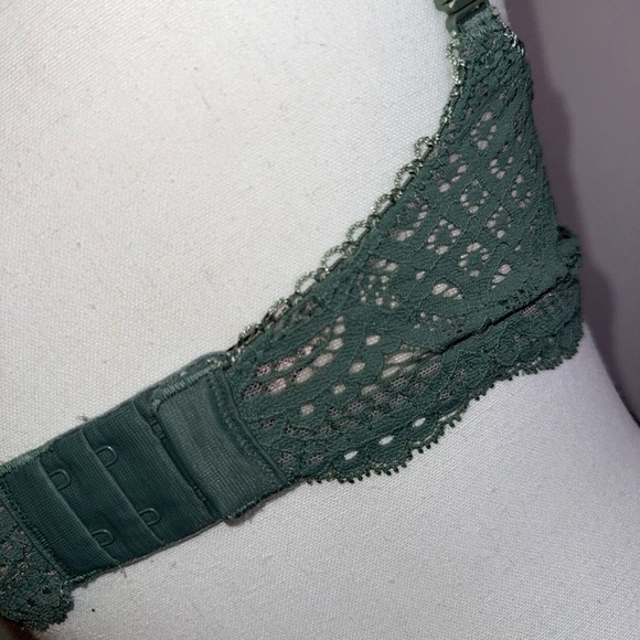 Victoria Secret 32DDD G70 Sage Lace Lined Demi Double Bra - Picture 4 of 6